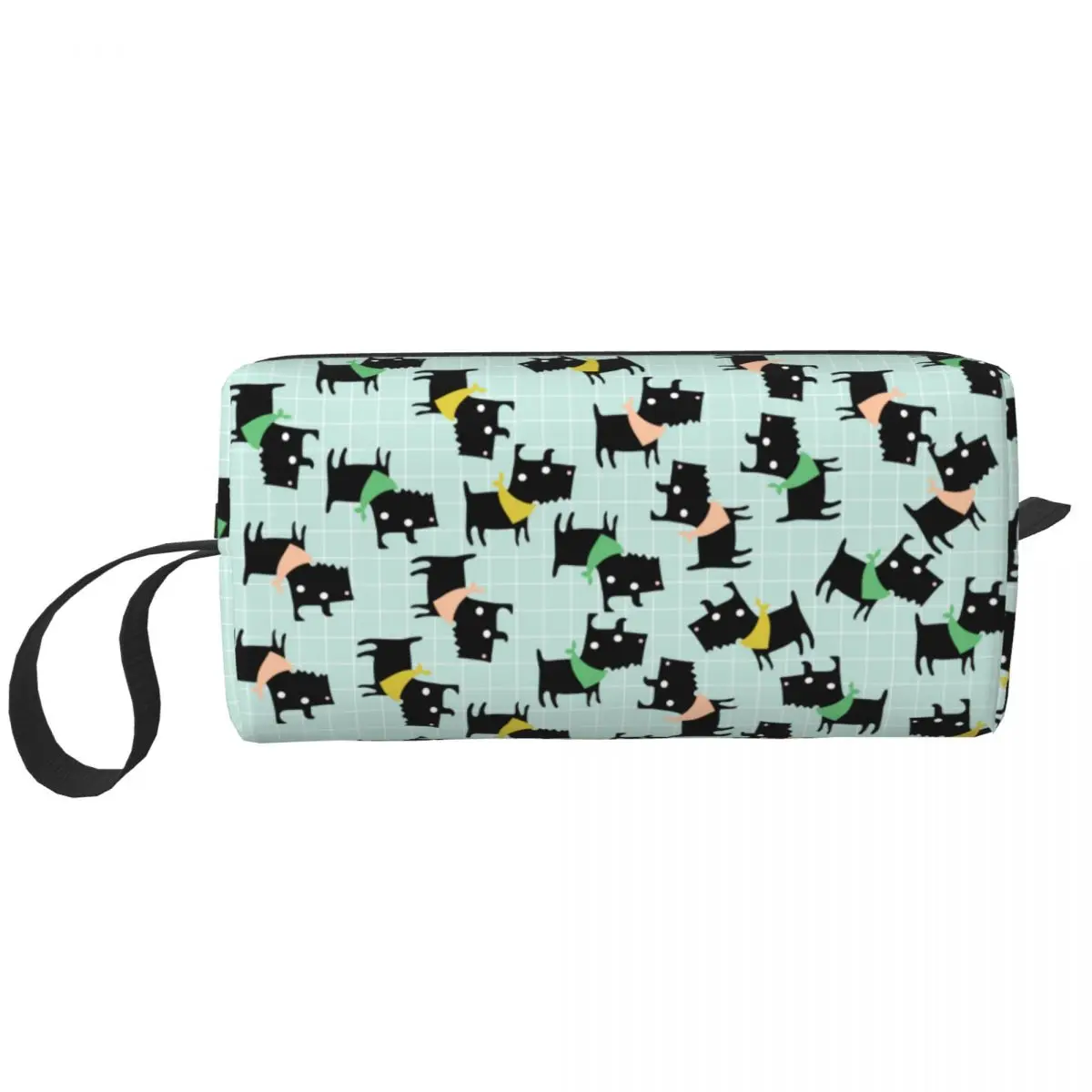 Cute Dogs Scottish Terrier Print Cosmetic Bag Women Fashion Large Capacity Scottie Pet Makeup Case Beauty Storage Toiletry Bags