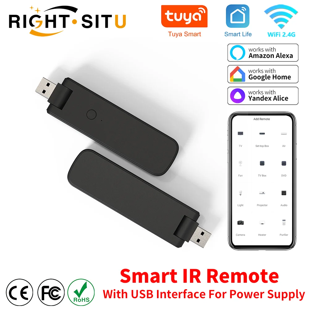 Tuya WiFi IR Remote Control For Smart Home SmartLife TV AC Air Conditioner Work with Alexa Google Home Yandex Alice