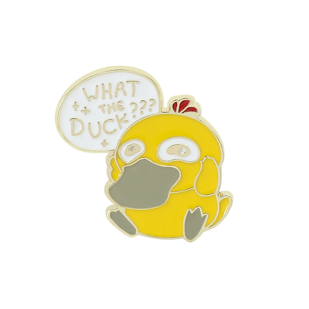 1 Pc ​Anime Character Brooch Cartoon Cute Psyduck Enamel Pin Metal Badge Jewelry Clothing Backpack Accessories Gift