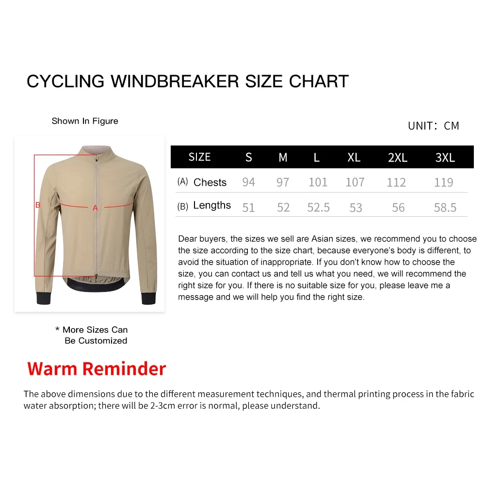 Men Cycling Jacket  Pro Bicycle Jacket  Long Sleeve Windproof Waterproof MTB Bike Shirt Lightweight Quick Dry Cycling Jersey