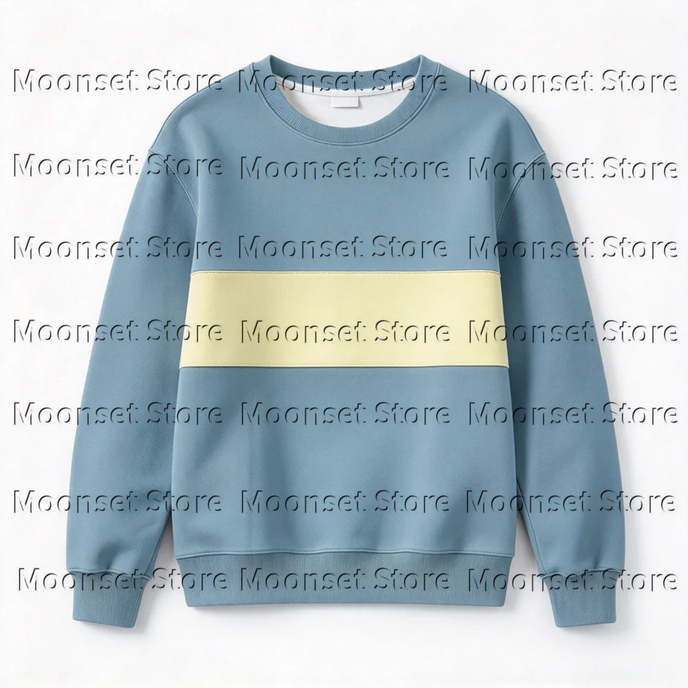 Loose Color Block Sweatshirt Orange Yellow Patchwork Crew Neck Kids Long Sleeve Casual Daily Tees Anime Character Cosplay Attire