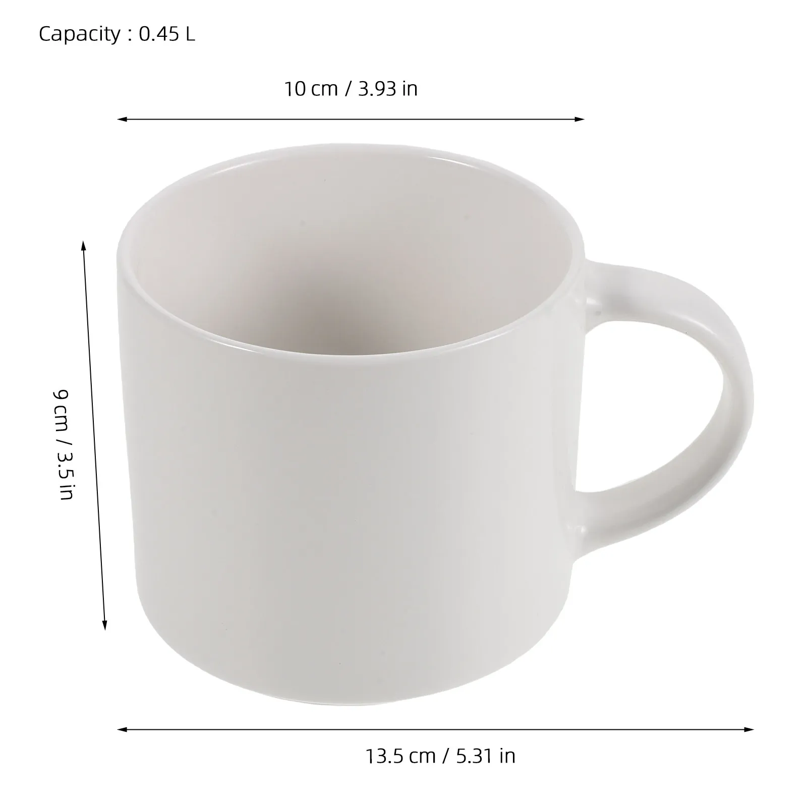 白いセラミック製コーヒーマグ、15オンス、取っ手付き、ミニマ - Sublimation Mug White のレビューと価格