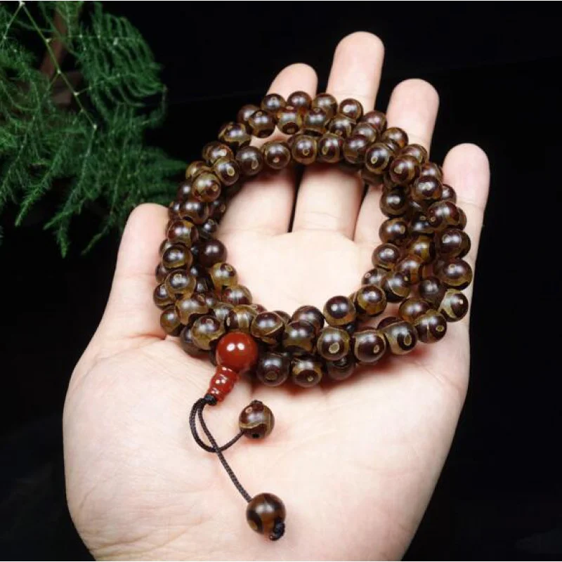 One Piece Dropshipping Tibet Three-Eye Dzi Agate 108 Accessories Bracelet Laotianzhu Necklace