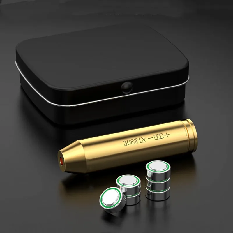 Red Laser Bore Sighter Hunting Training Lasers Calibrator for 9MM/.223/.308/222/.40/.45/223/5.45x39 Caliber