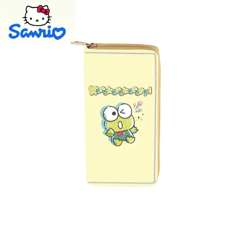 Sanrio Hello Kitty Kuromi длинный кошелек на молнии женский многофункциональный кошелек для хранения карт сумка для удостоверения личности общественного транспорта