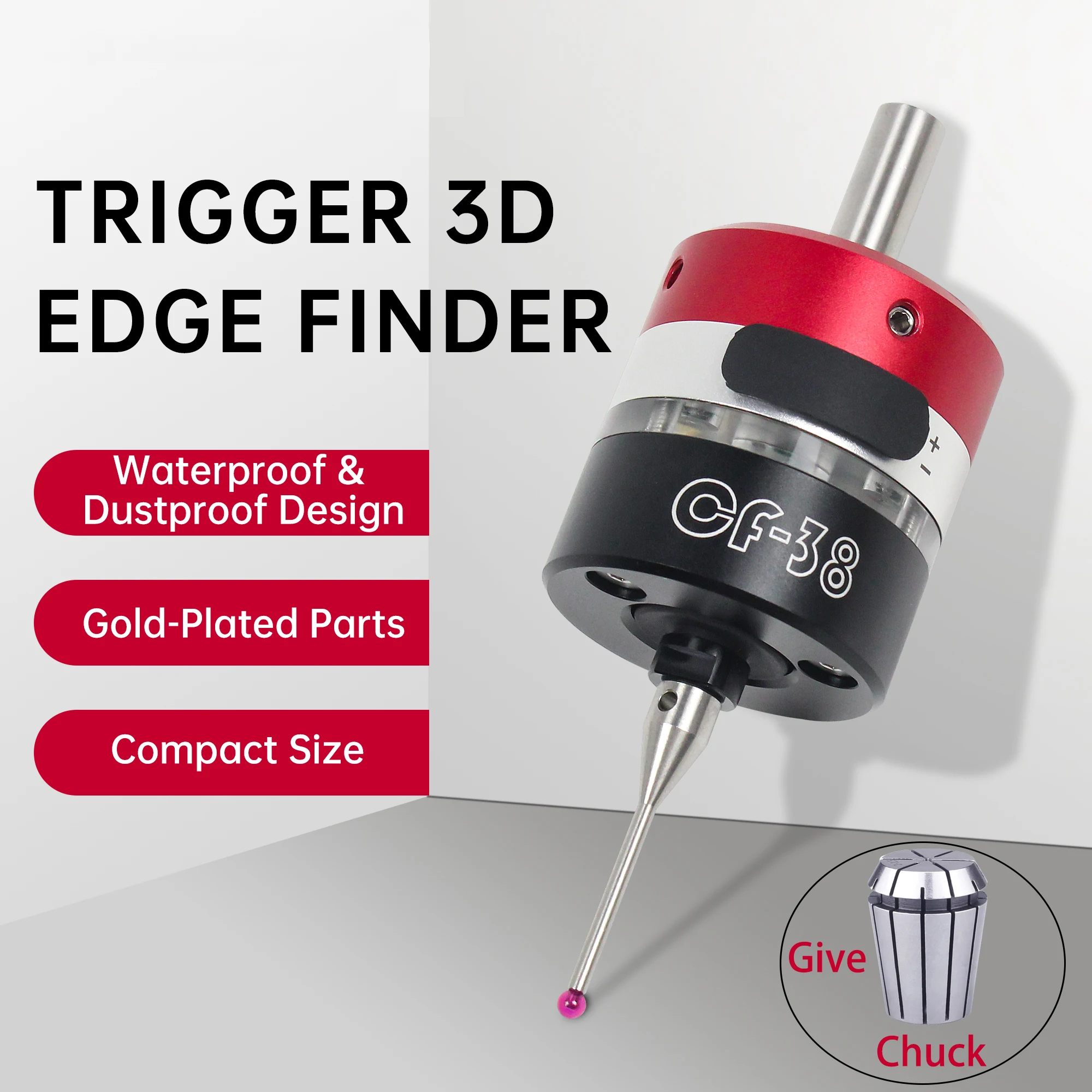 

New CF-38 CNC Trigger 3D Edge Finder CNC Milling Machine Searching Center Desktop CNC Precision Probe