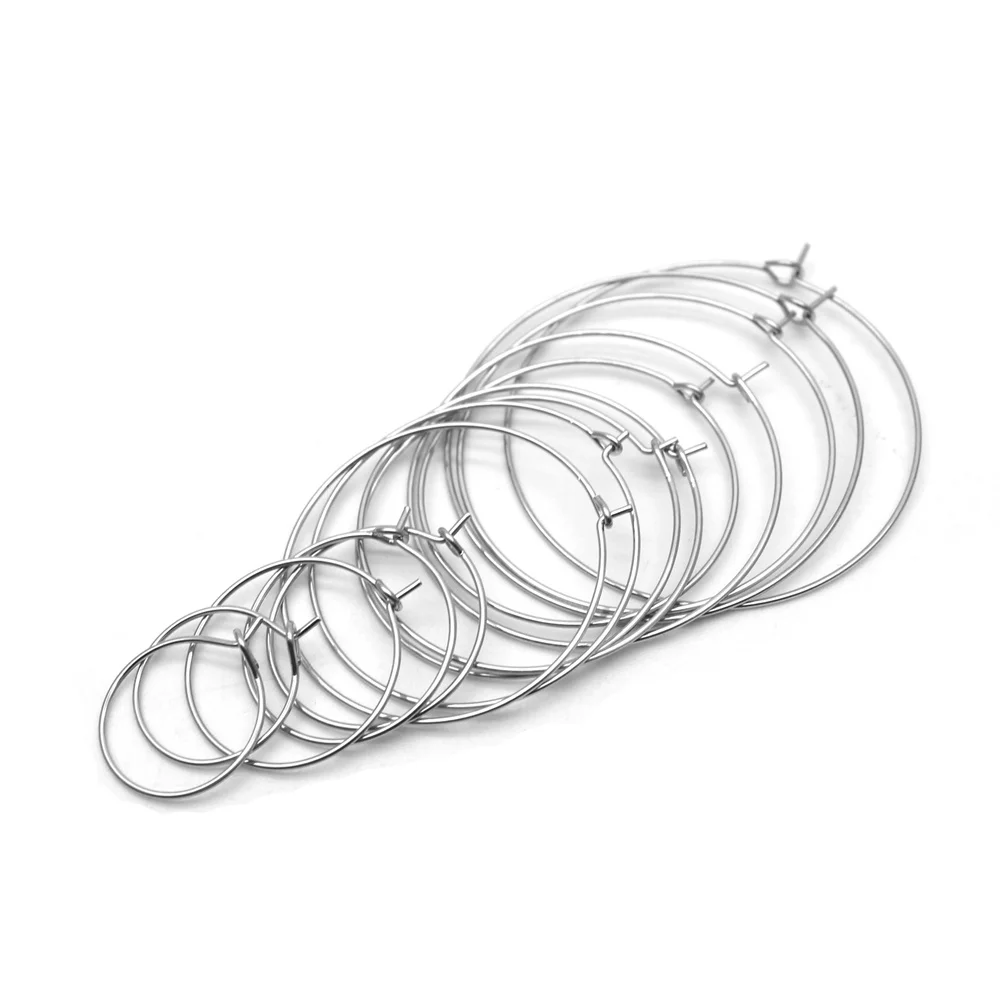 20 Stück 15/20/25/30/35/40mm Edelstahl-Weinglas-Charm-Ringe Ohrringringe DIY Schmuckherstellungszubehör – Detail 8