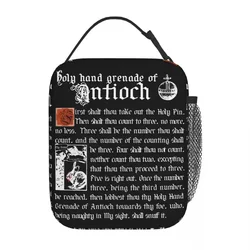 Insulated Lunch Tote Bag Monty Python Holy Grenade Of Antioch Holy Grail Merch Lunch Container Cooler Thermal Bento Box