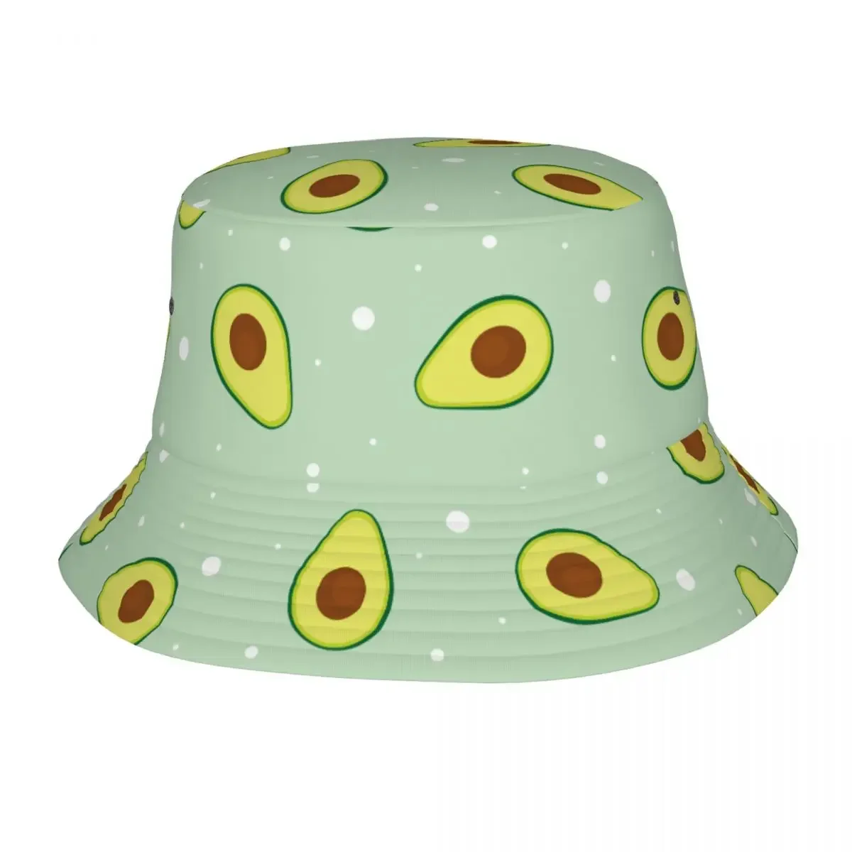 Stylish Green Avocado Bucket Hat Teen Packable Camping Avocados Lover Fishing Hats Beach Hatwear Boonie Hat