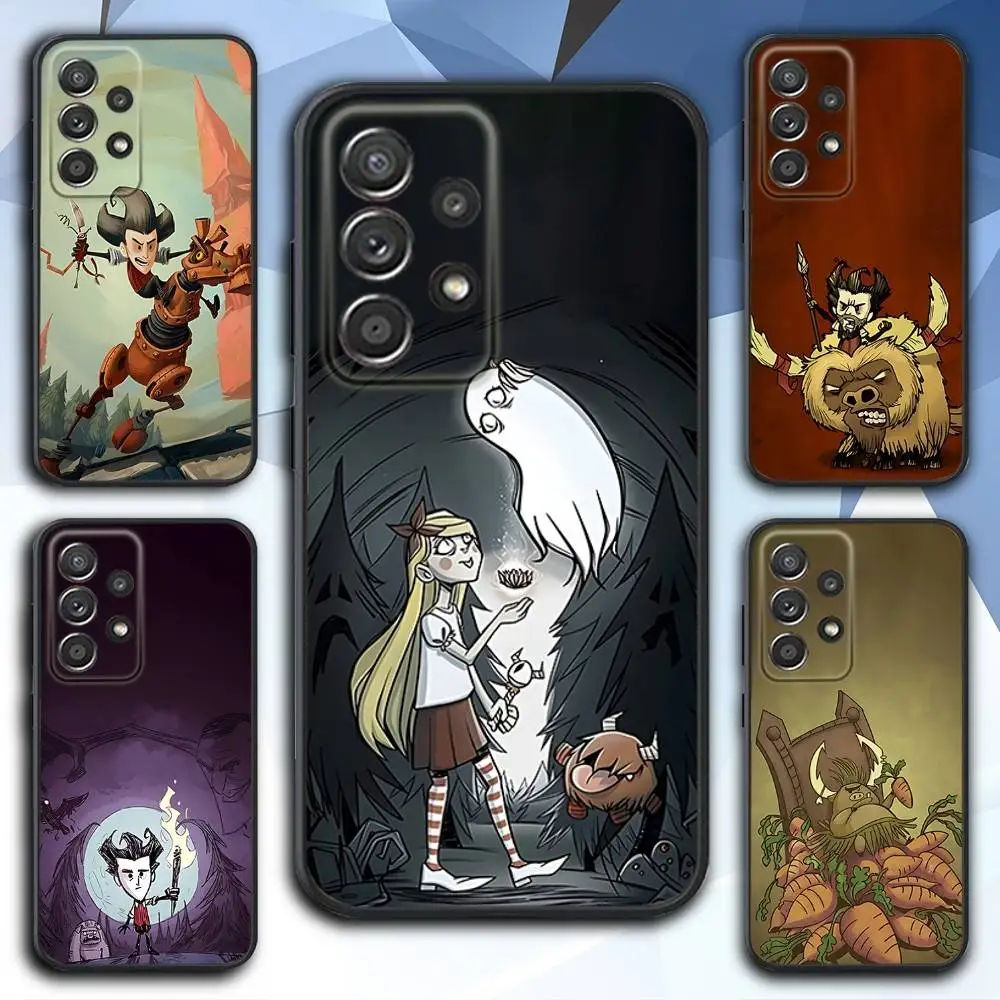 

Don T Game S-Starve Phone Case For Samsung S 25,24,23,22,30,21,10,9,Ultra,Plus,Lite,FE,4,5 G Soft Black Case