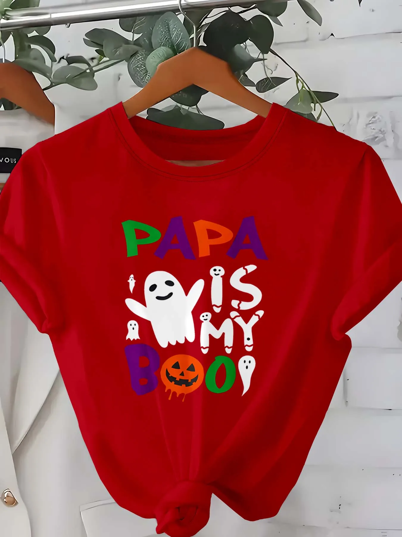 

Одежда больших размеров на тему Хэллоуина с графикой PAPA BOO и милыми тыквенными мотивам-призраков