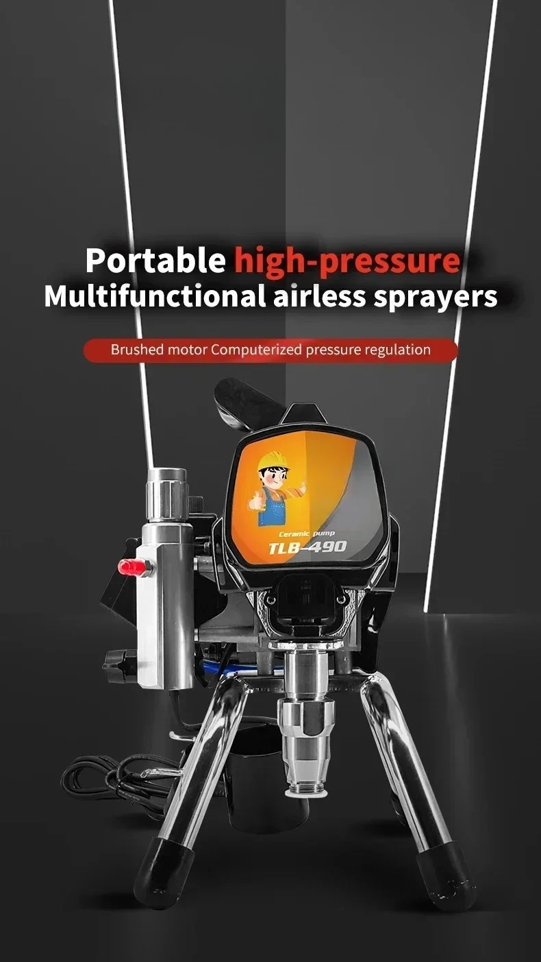 

Electric high-pressure airless spray 490 household wall treatment fan 1000W power 220~240V 50~60HZ Stainless steel pump 1PC