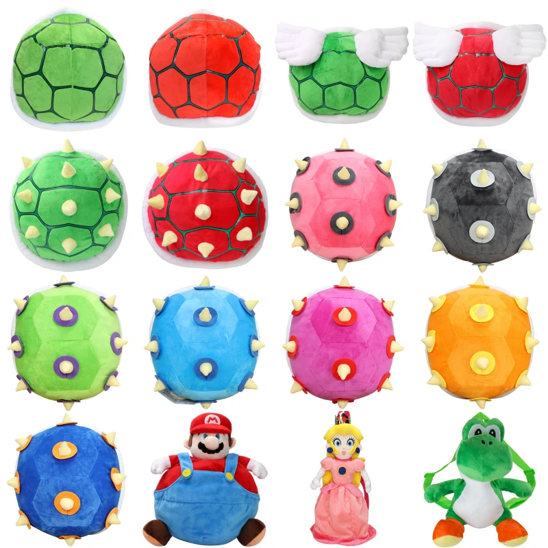 

Kawaii Mario Koopa Troopa Paratroopa Yoshi Plush Toys Backpack Anime Morton Iggy Larry Lemmy Peluche Dolls School Bags Gift Kids