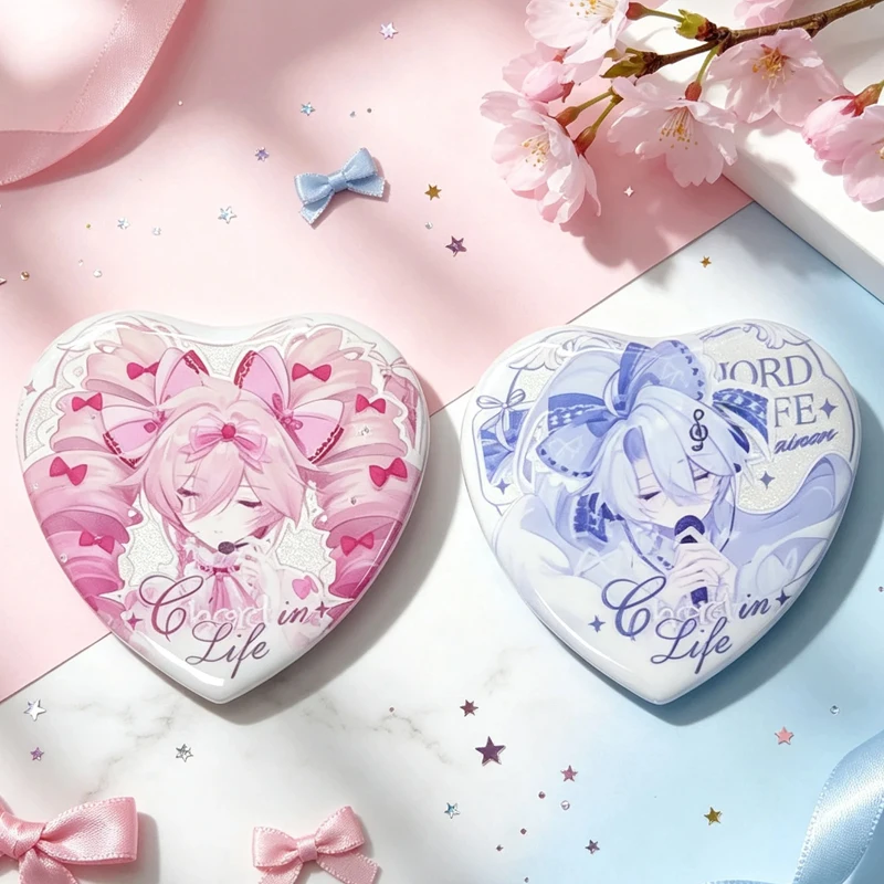 2Pcs/Set Khaslana Phainon Mydei Genderbend Heart Tin Badges Cute Anime Pins Itabag Accessories