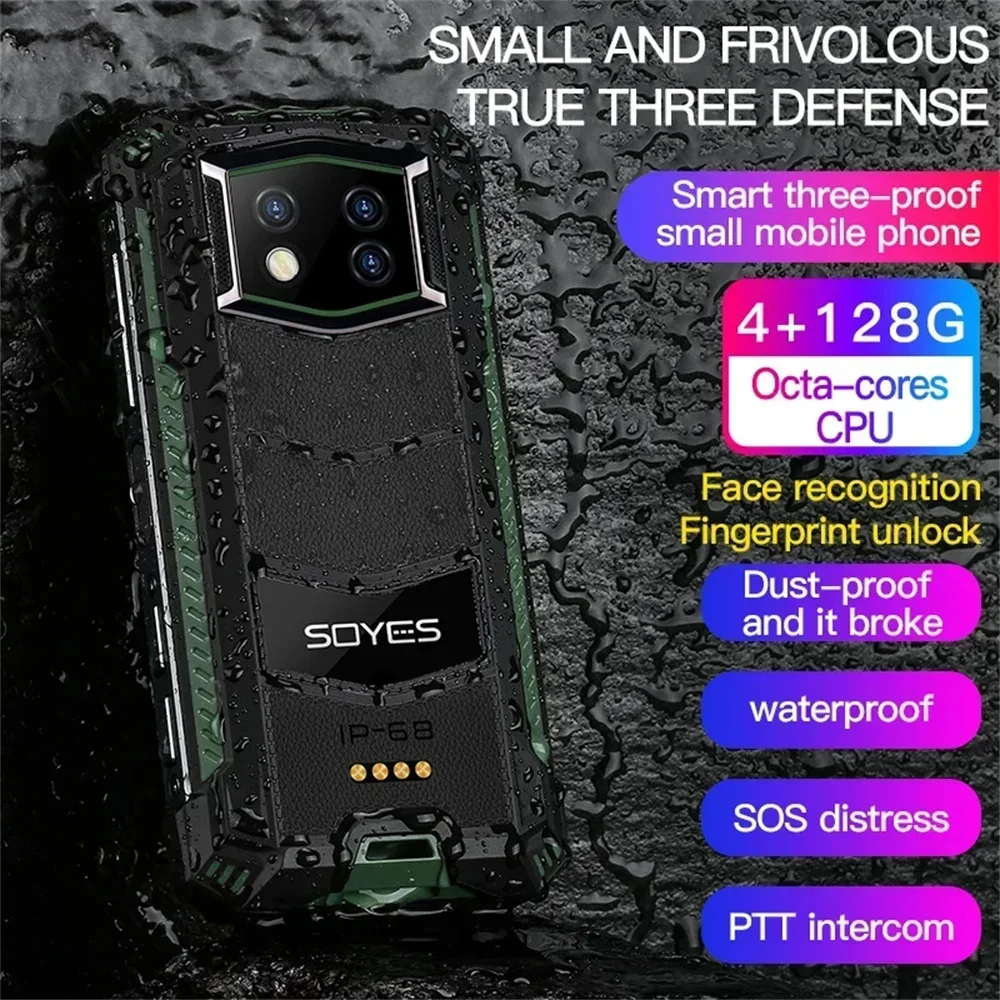 Imagem -02 - Soias-mini Smartphone Robusto S10 Max 4g Android 11 Quad Core 8gb Mais 256gb 2400mah Face id Desbloquear Ptt Celular à Venda 35