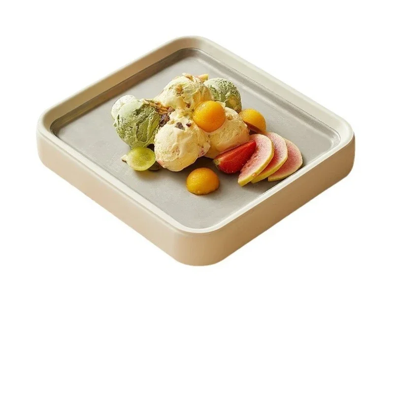 

Small ice cream machine, household stainless steel mini plug-in free children's fried yogurt machine