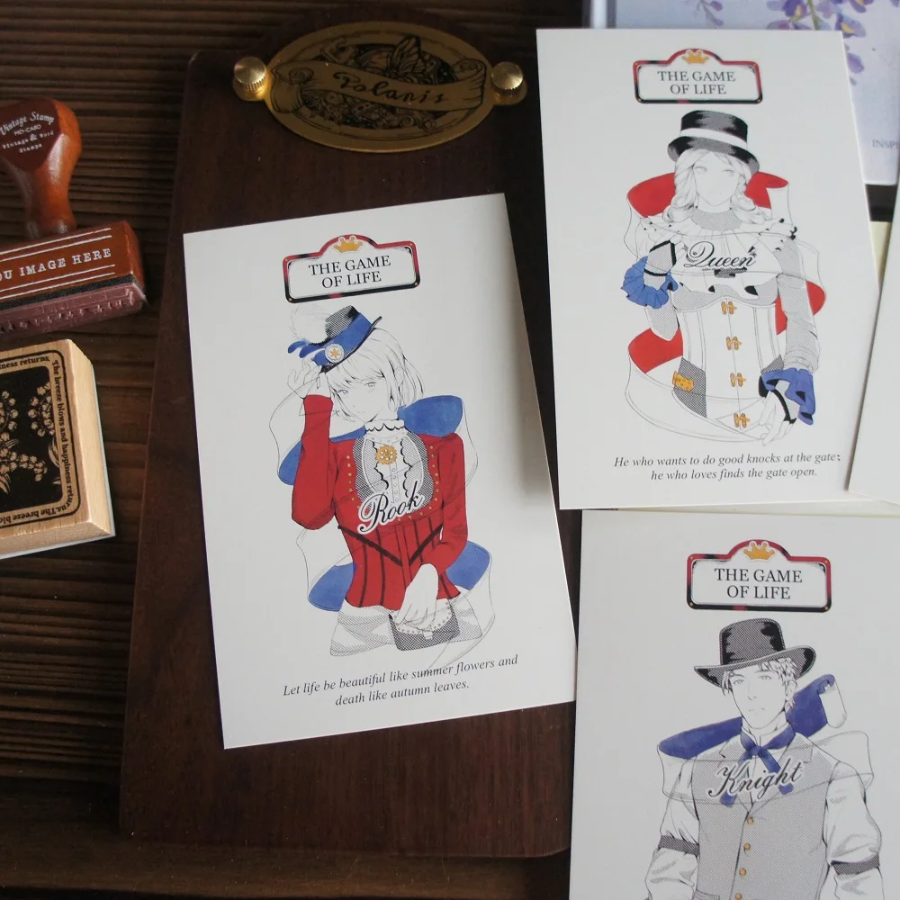 

15pcs The Game of Life Theme Card As Party Invitation DIY Decoration Gift Card Message Card Postcard Scrapbooking Use