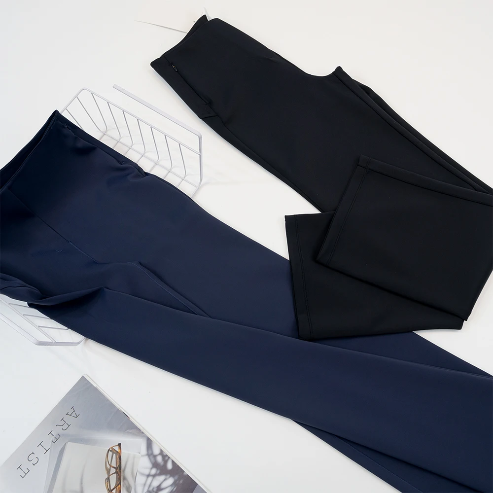 LULU FLORA Slim-Fit-Anzughose, lässig und für den Alltag geeignet, schlankmachend, knitterarm, formstabil, mit Taschen für eine bessere Figur, elastisch. – Detail 14