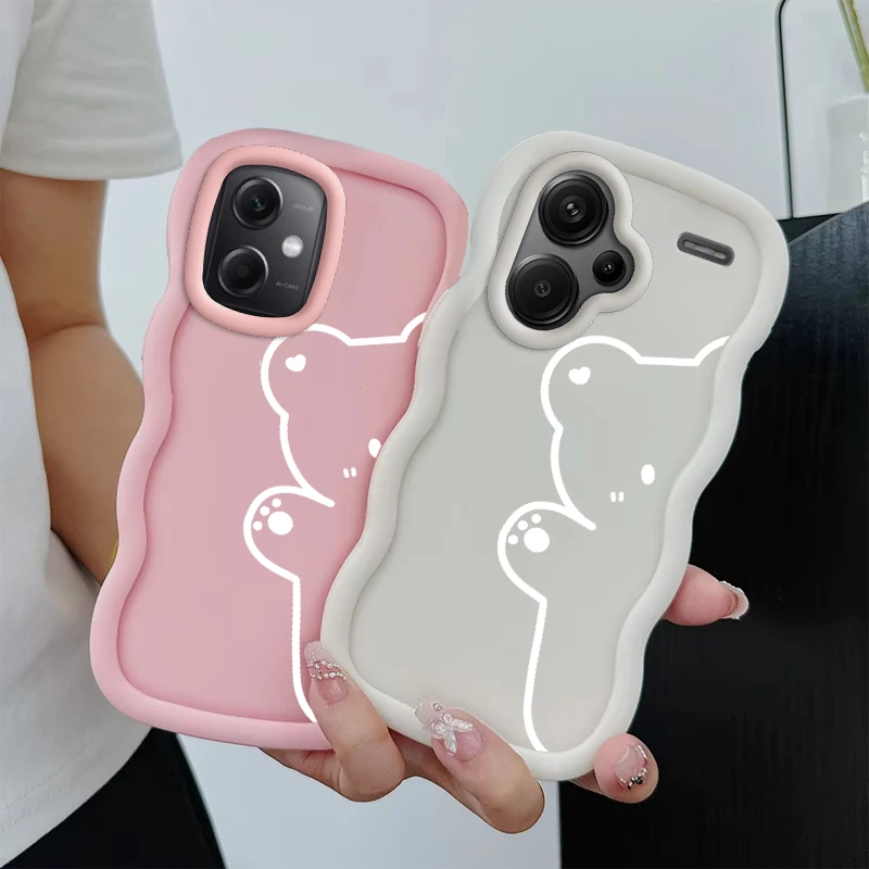 مضحك القط لينة معكرون موجة جراب هاتف ل Xiaomi Redmi A1 A2 A5 زائد + A3 11A 12 12C 13 13C 14C ملاحظة 11 14 14S غطاء