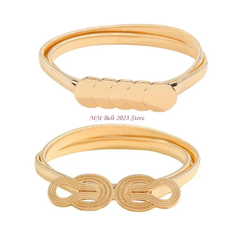 

49ME эластичный пояс для женского формального платья золотого цвета, поясной ремень, стильный ремень