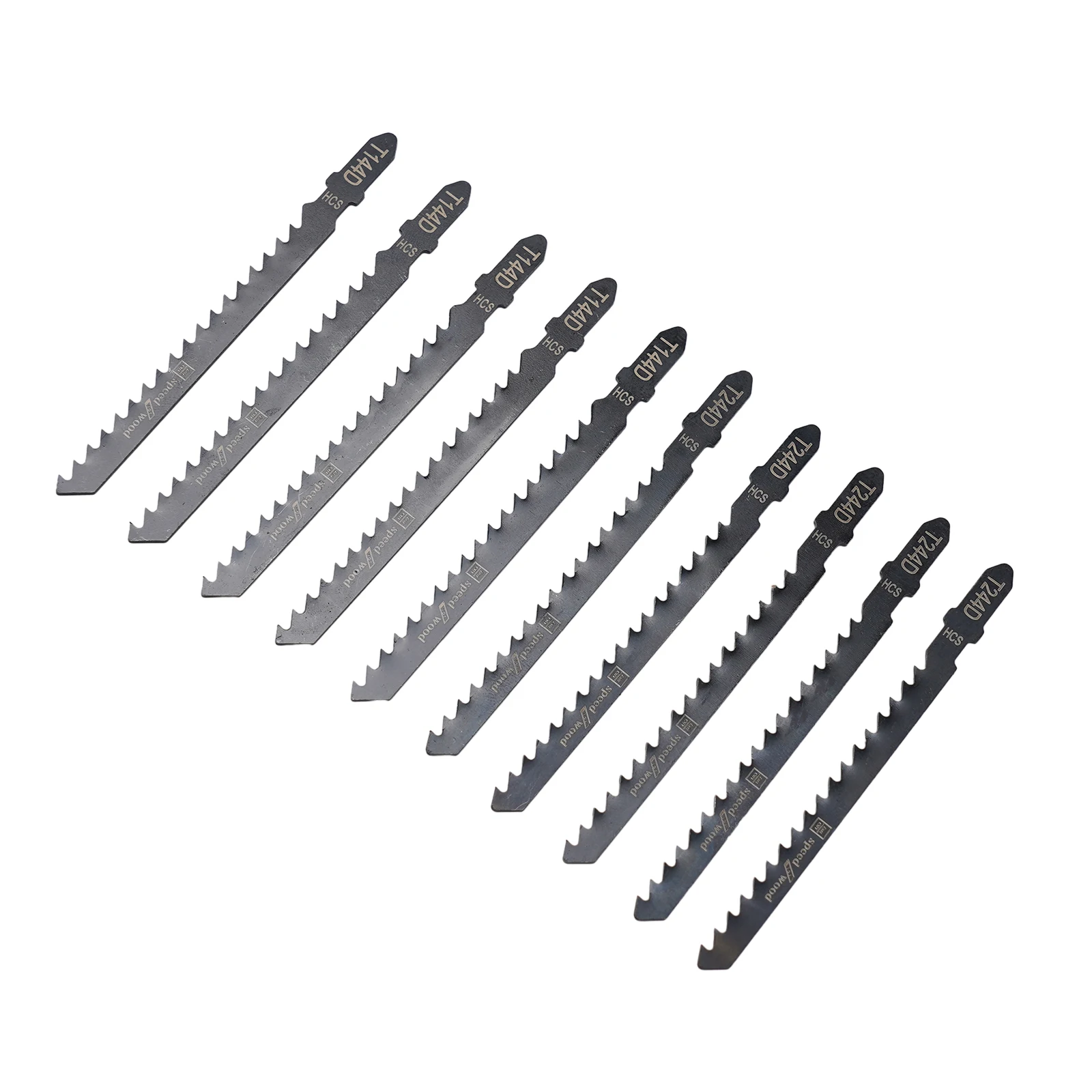 

10PCS High Carbon Steel JigSaw Blades Woodworking Jig Saw Blade Board Cutting Assorted Blades T144D T244D Power Tool Saw Blades