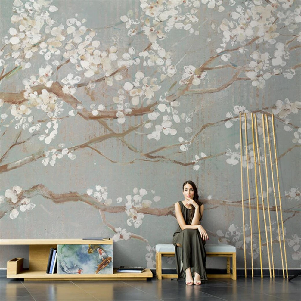 Custom 3D Murals Plant flower relief line Wallpaper living room Home Decoration Wall Painting photo art Mural Fresco Stickers