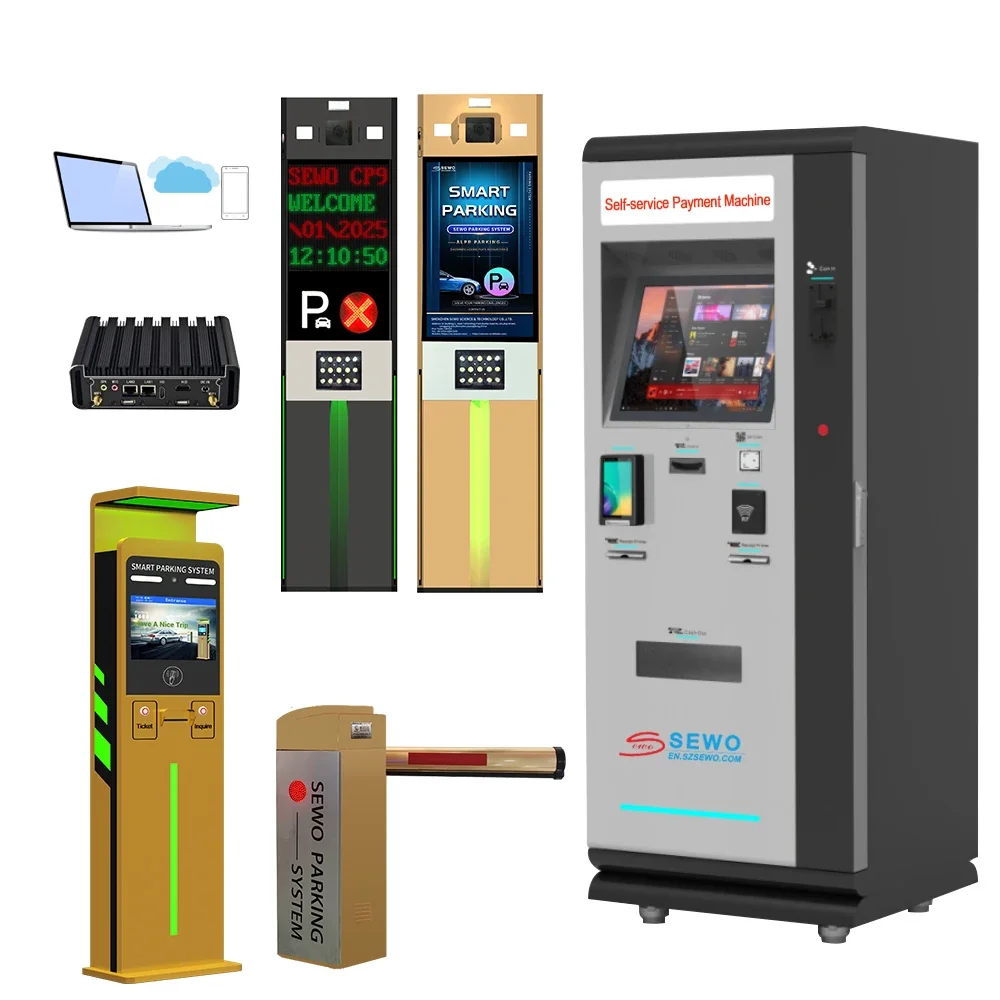 Hot Sale SEWO Automatic Car Ticket Vending Parking Machine for Shopping Mall Car Parking System