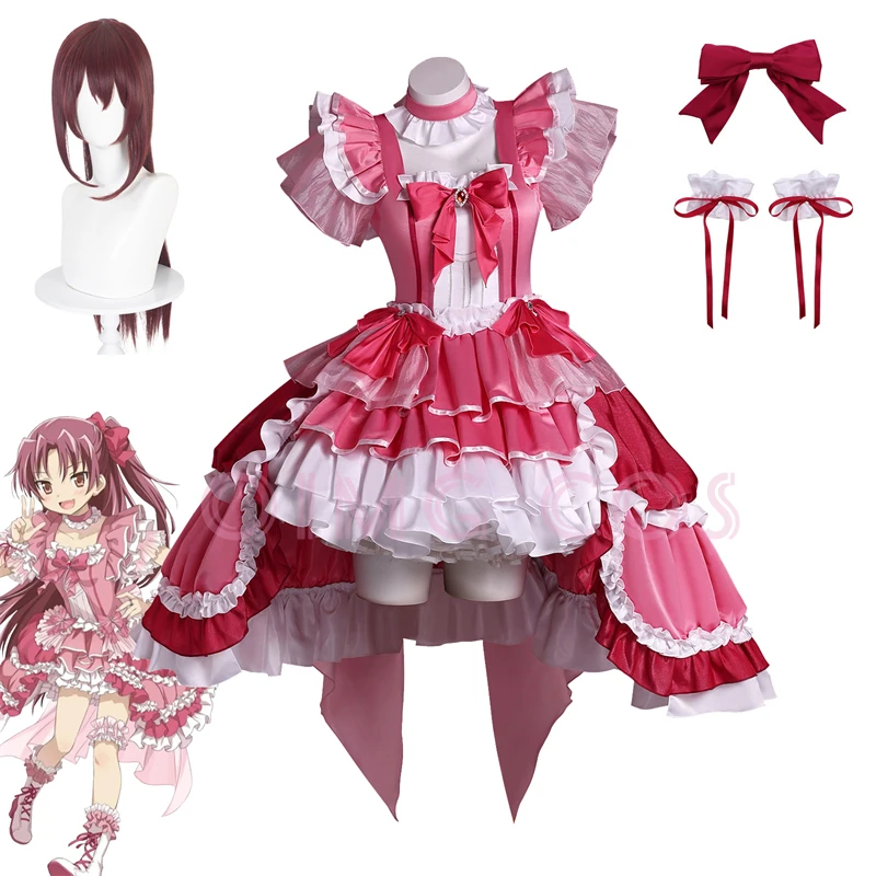 

Puella Magi Madoka Magica Sakura Kyouko Cosplay Costumes Anime Dress Carnival Uniform Anime Halloween Women Costumes Game