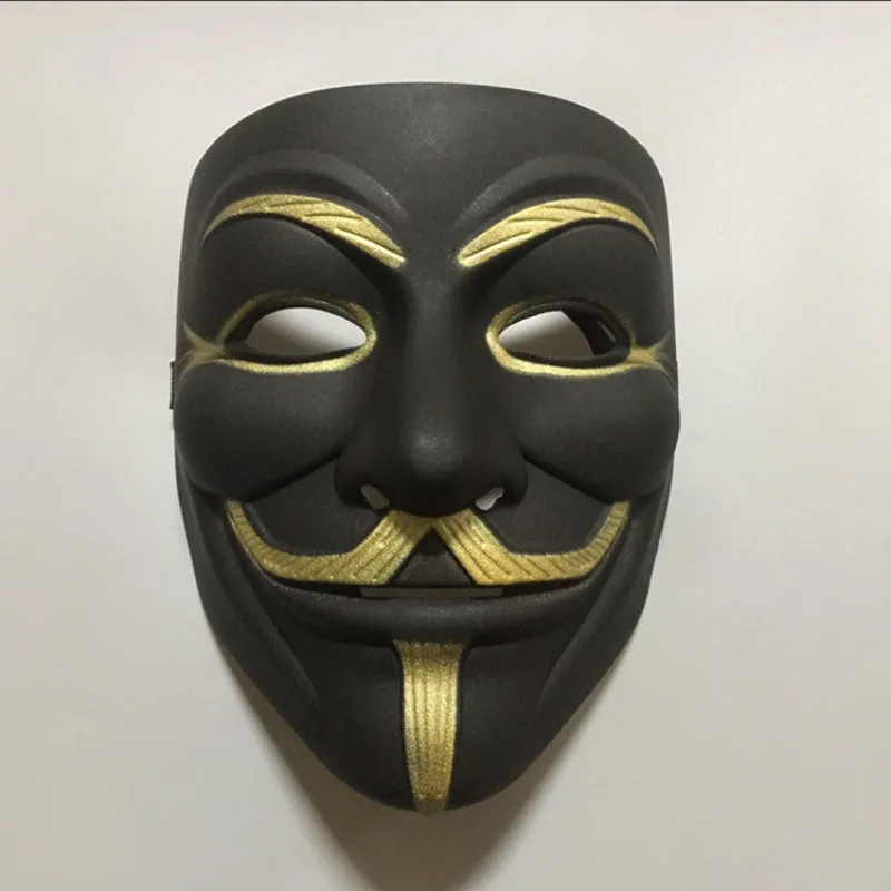 1pc 1Pcs/set  Halloween Party Mask V for Vendetta Mask Bape Full Face Mask Anonymous Guy Fawkes Fancy Dress Adult Costume