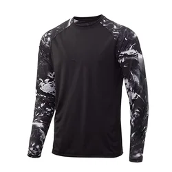 Fishing Shirt Long Sleeve Uv Protection Man Outdoor Summer Fishing Clothing Jersey Men's Fishing Apparel UPF 50+