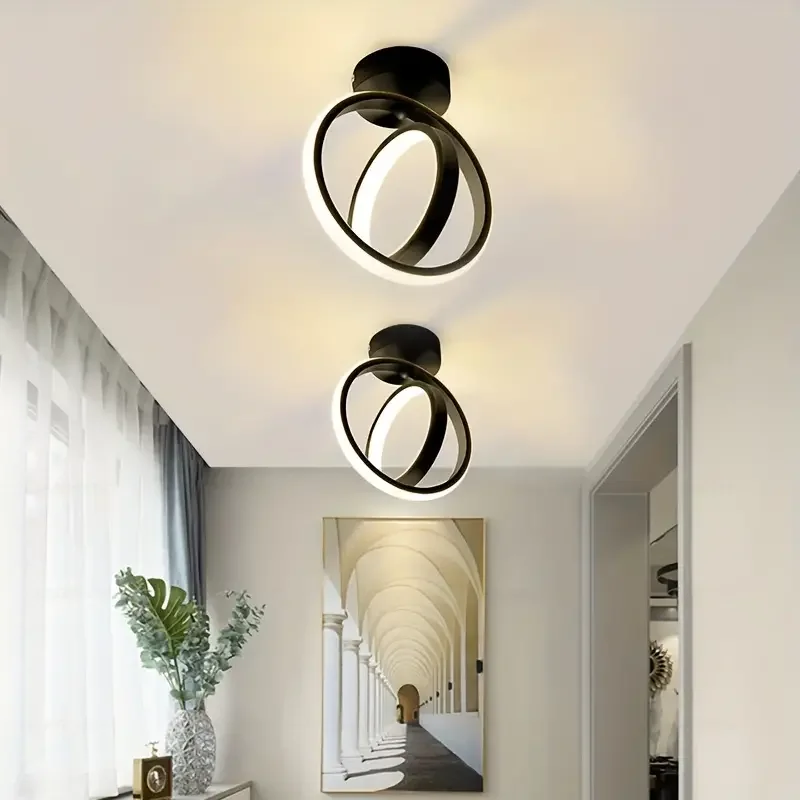 Modern Ceiling Light Small Aisle LED Ceiling Lamp Close to Ceiling Design Household Lighting Fixture for Kitchen Bedroom Balcony