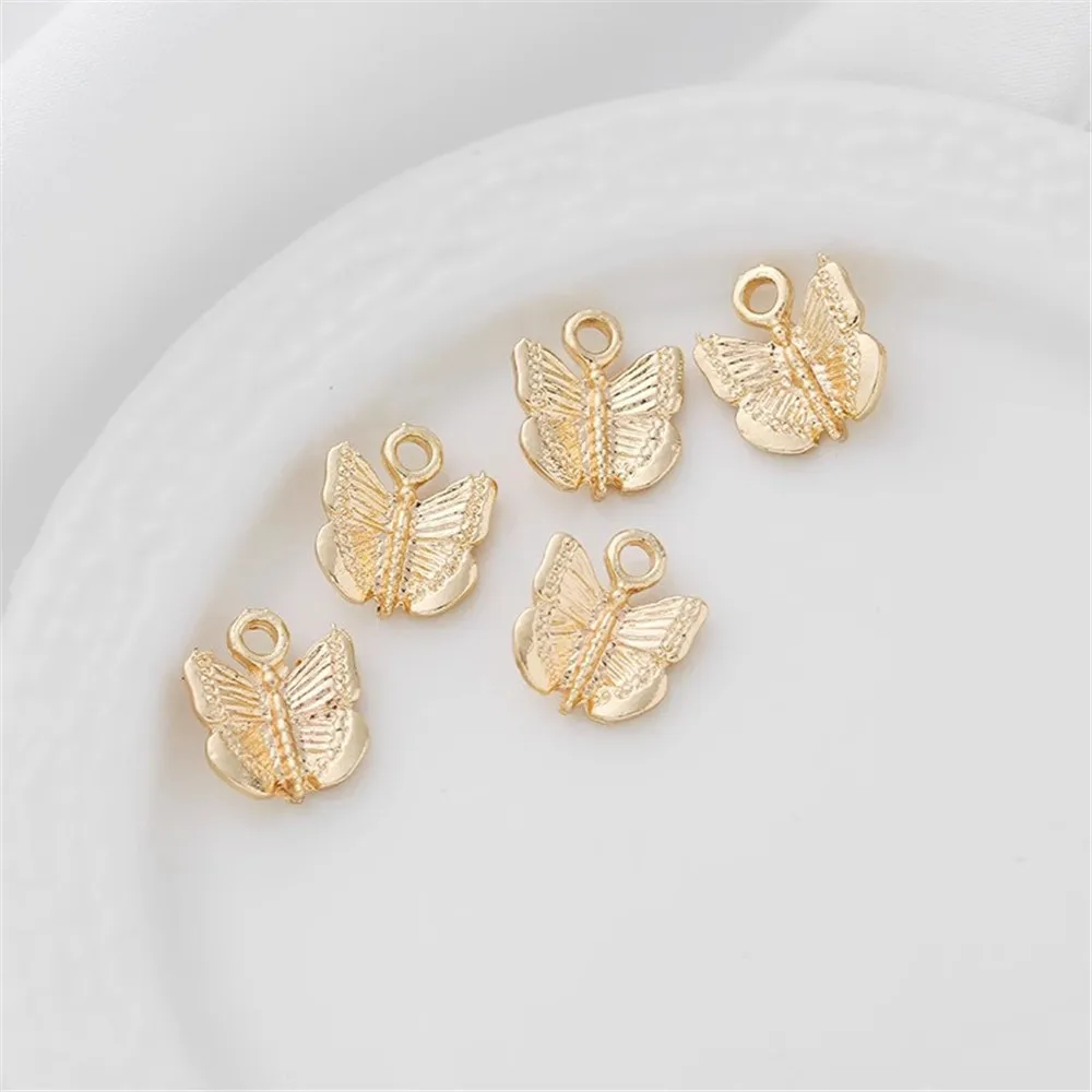 

1pcs 14k Gold Color Preservation Thick Butterfly Pendant 10*12mm Pendant Bracelet Necklace Diy Jewelry Charm Pendant