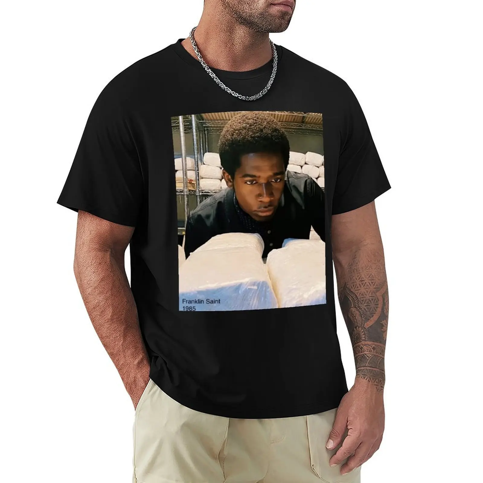 

Working Franklin Saint 1985 T-Shirt anime shirt T-shirts oversize funny gifts graphic tee shirt slim fit t shirts for men
