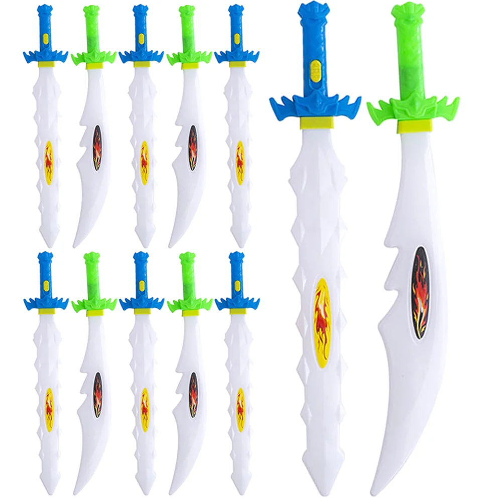 

12 Pcs Luminous Kids Pirate Accessories Adventure Childrens Toys Funny Glowing Swords Plastic