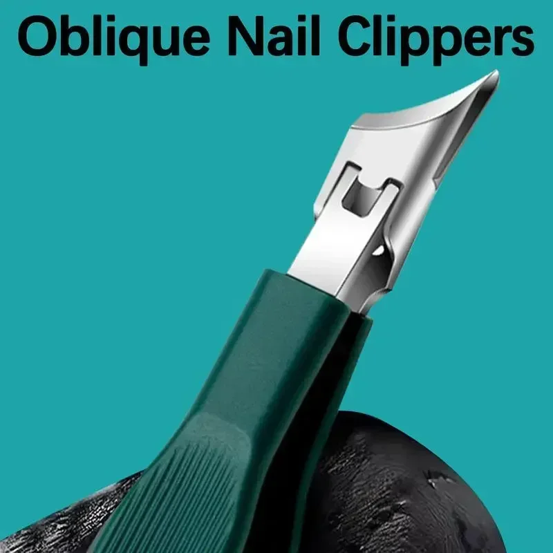 Conjunto de cortador de unhas encravadas com bico de águia verde (3 peças) - aço inoxidável, cortes de unhas grossas e elevadores de unhas encravadas