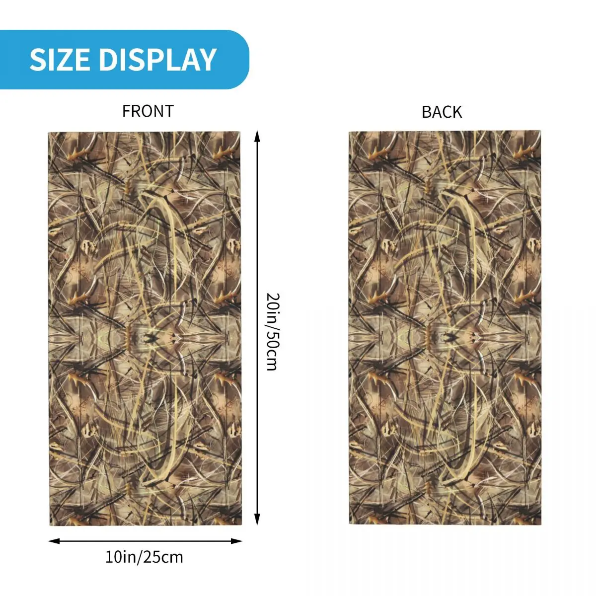 Real Tree Camouflage Camo Pattern Bandana Winter Neck Warmer Men Windproof Wrap Face Scarf for Hiking Gaiter Headband