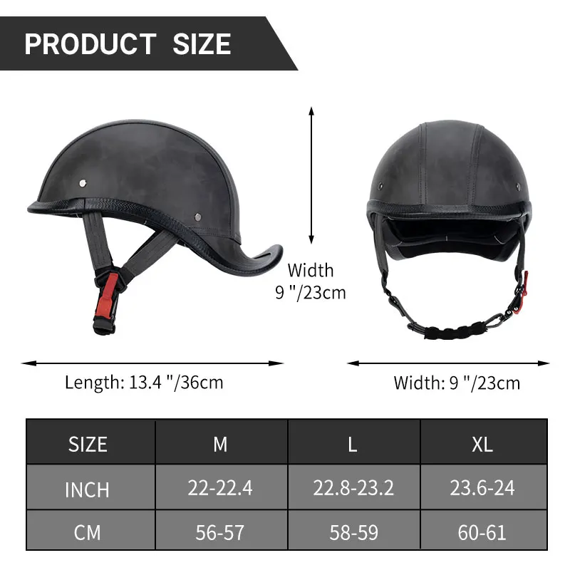 New Unisex Gray Leather Electric Bicycle Helmet Baseball Cap Lightweight Safety Cap Half Helmet All Season