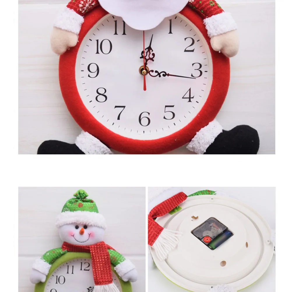

Christmas Snowman Clock Electronic Acrylic Wall Pendant for Living Room Bedroom Desk Home Decor Festive Holiday Atmosphere