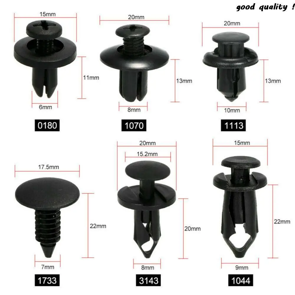 6 Size 60Pcs Auto Fastener Clips for Lifan X50 X60 620 320 520 CEBRIUM SOLANO NEW CELLIYA SMILY Geely X7 EC7