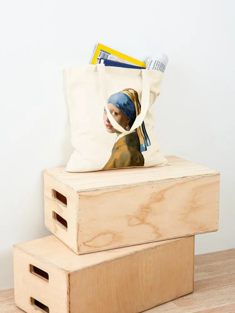 Girl With A Pearl Earring Tote Bag shopper bag women canvas Lady bag Canvas custom tote