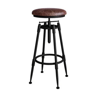 

Bar Chair Bar Chair Swivel Lift Chair Solid Wood High Stool Wrought Iron Back Home Bar Stool Modern Minimalist