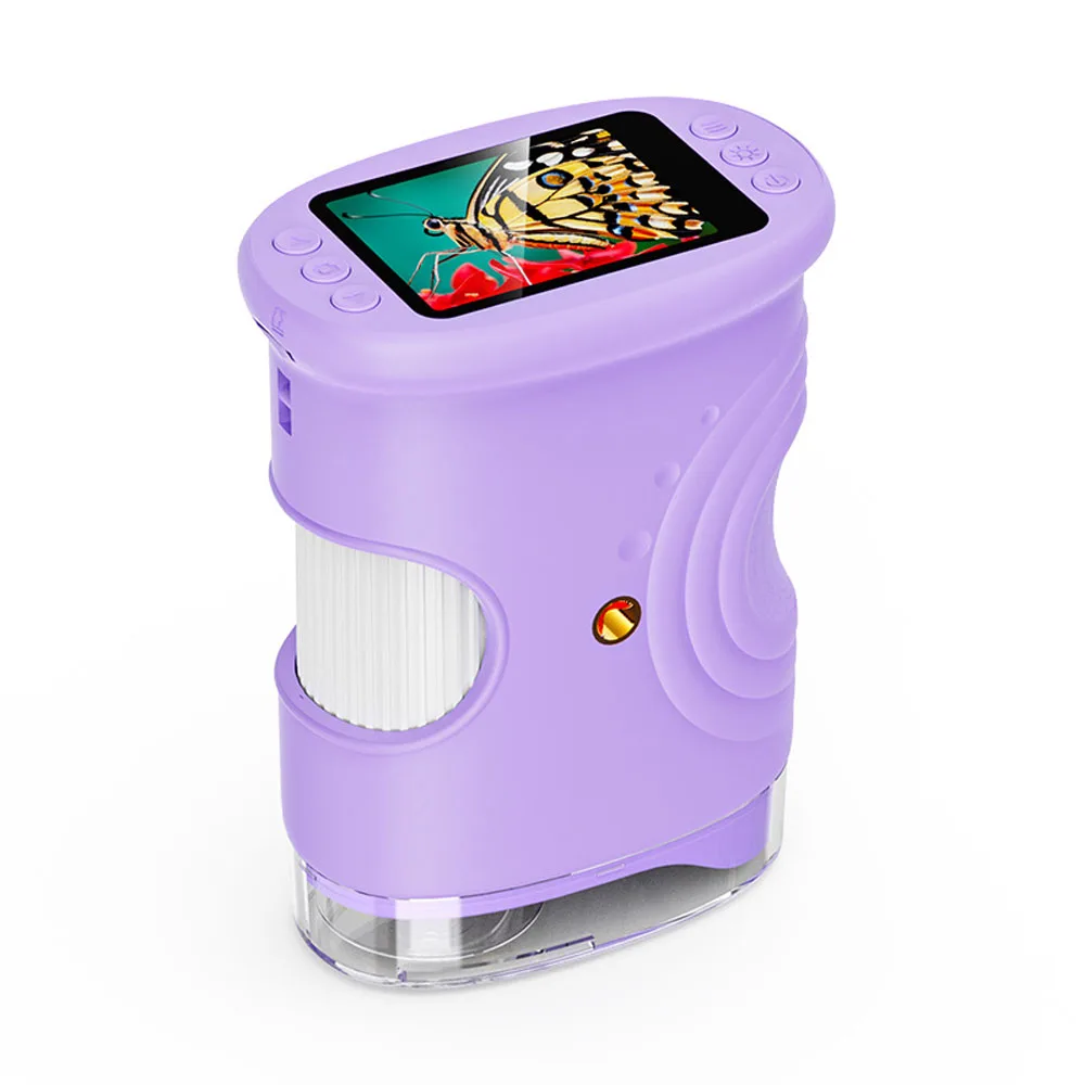 1000X Handheld Digitale Microscoop Voor Kinderen 2Inch HD Scherm Kinderen Biologische Insect Vergrootglas Mini Draagbare Microscopen Gift