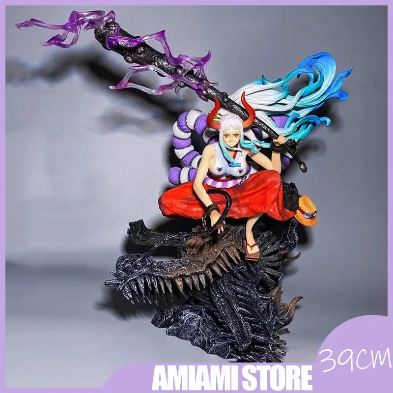 39CM Anime ONE PIECE Yamato Kaidou Daughter Action Figure Kawaii Pvc Model Desktop Ornament Collection Birthday Gifts Kids Toys