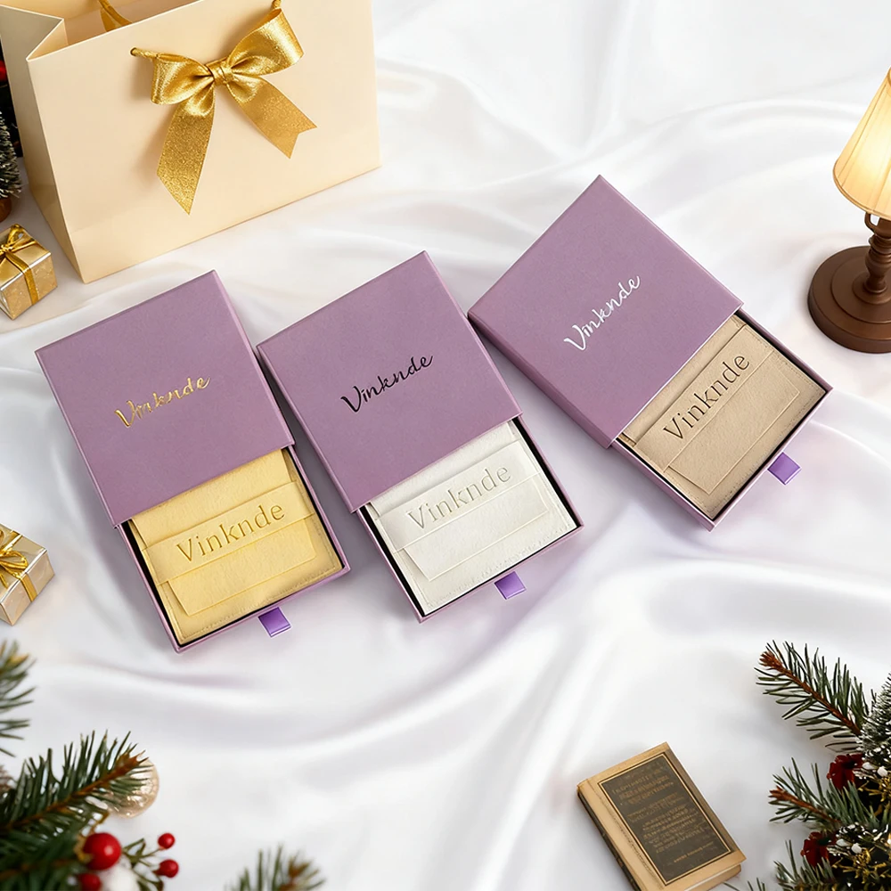 

Jewelry Packaging Box Necklace Ring Boxes With Sponge Microfiber Flap Bag Drawer Case Personalized Exquisite Paper Gift Pouch