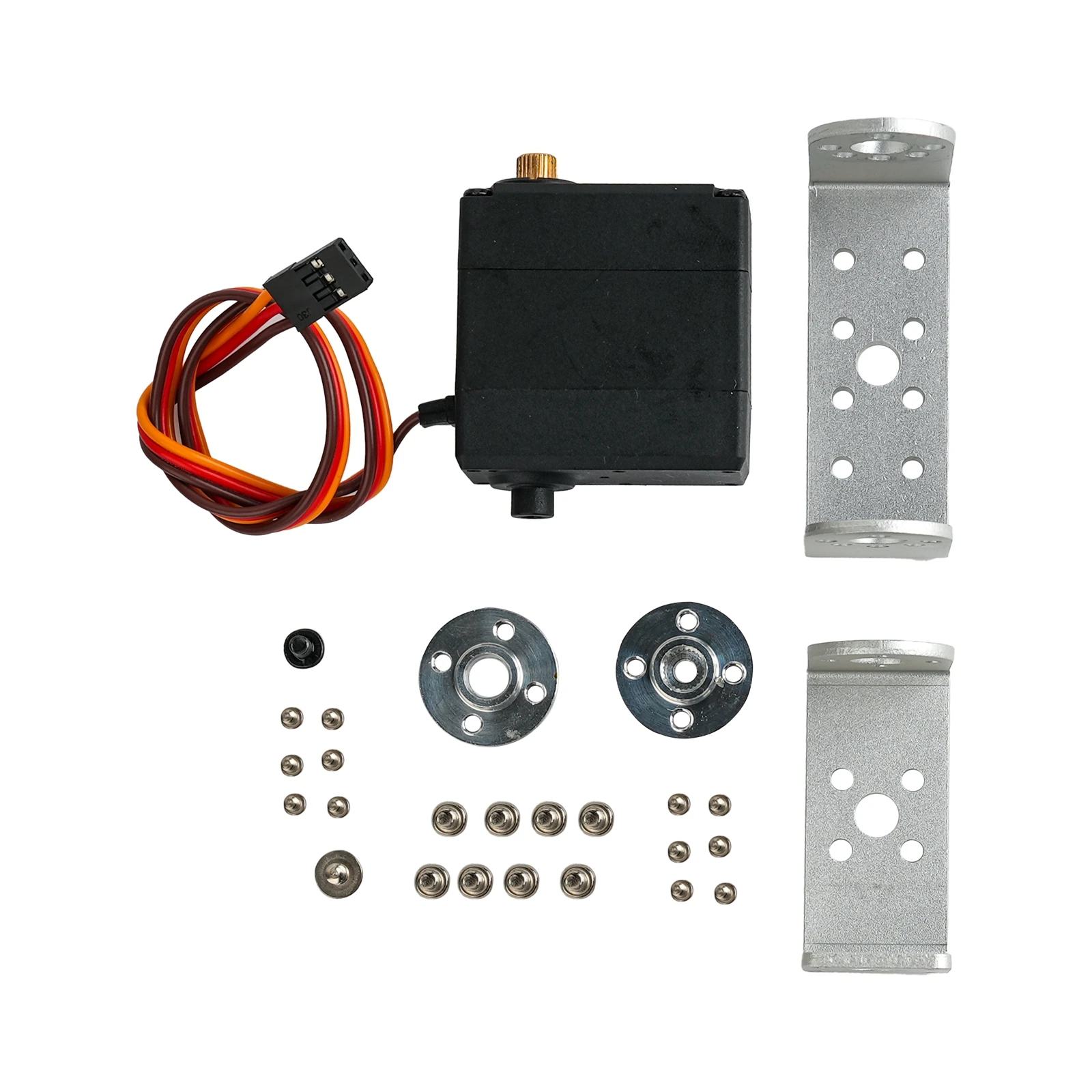 Servo de engranaje de Metal Digital, 15KG, 7115MG, 4,8-8,4 V, Motor cepillado de 180/270 grados, doble eje con soporte en forma de U para coche Robot RC DIY