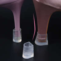 1Pair Silicone Heel Protectors Stoppers Latin Stiletto Dancing Covers Antislip High Heeler Bridal Wedding Shoes Accessories
