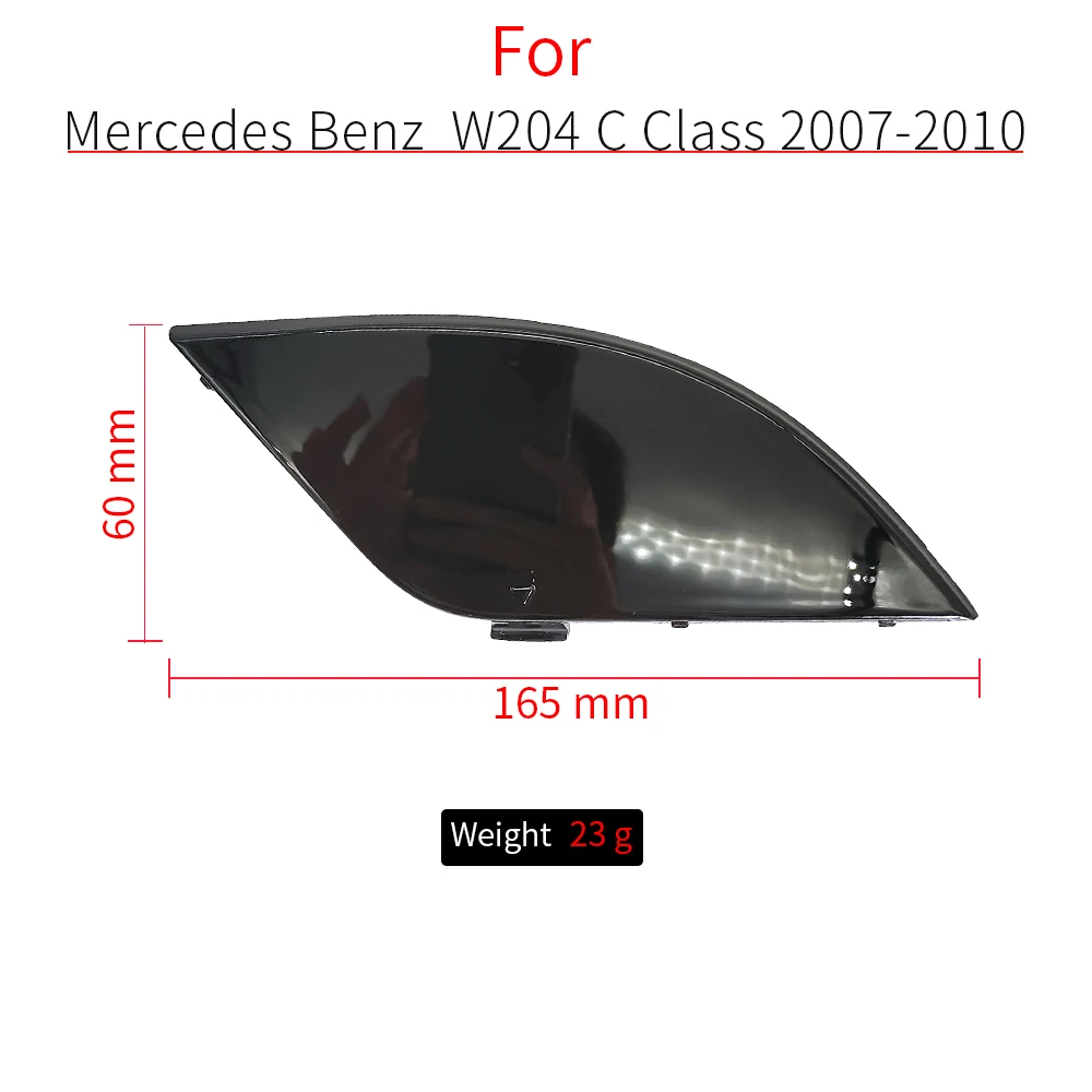 Dla Mercedes W204 tylny zderzak samochodowy hak holowniczy nakładka czarna dla Benz C klasy 2007-2010 C180 C200 C230 C260 C300 2048850823