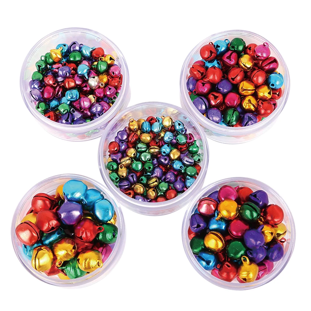 50-300pcs Christmas Jingle Bells,8-14mm Colorful Christmas Crafts Jingle Bells,New Year Ornament Gift Mix Colors Loose Beads