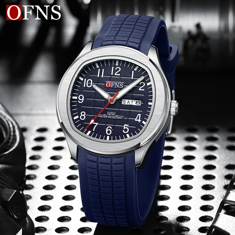 OFNS New Fashion Men\'s Watch Military Waterproof Automatic Date Quartz Men Watch Teenagers High Quality Leisure Sports Watch Hot