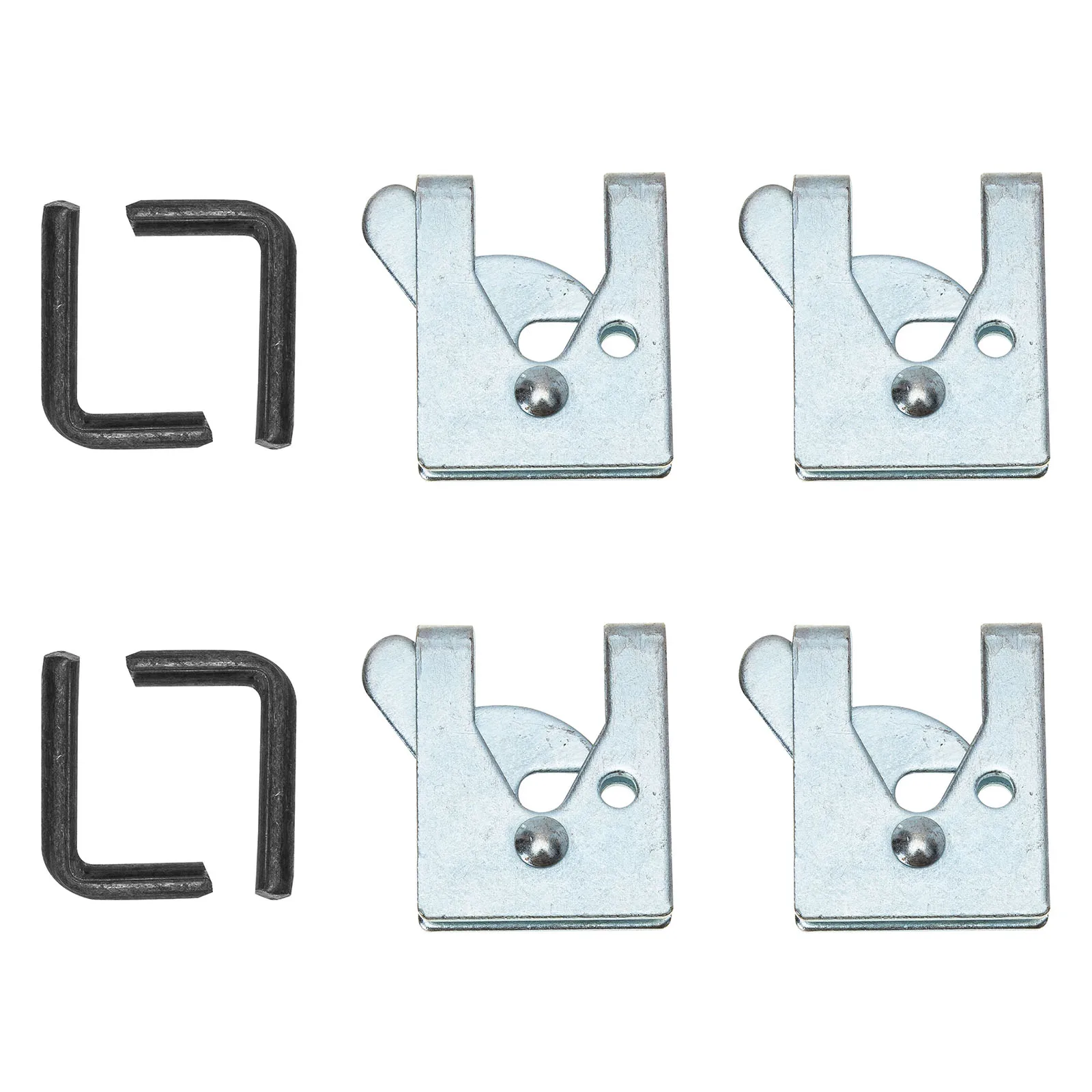 

Pet Cage Latch 4 Sets Automatic Lock Snap Hook Metal Silver Galvanized Iron Corrosion Resistance Easy Install Dog Kennel